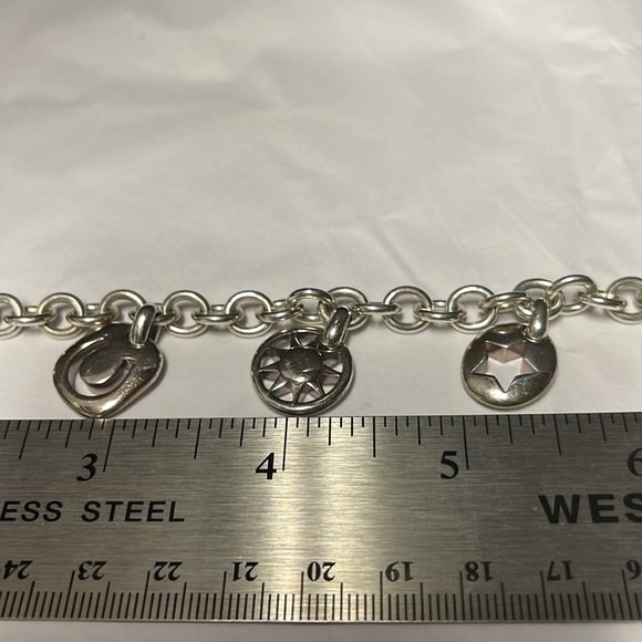 Tiffany & Co. stencil charm bracelet….. 7.5 in long includes box,pouch & ribbon - Picture 5 of 8
